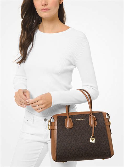 michael michael kors mercer belted satchel|mk mercer medium.